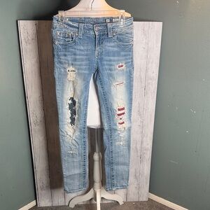 Miss Me Light Blue Distressed Skinny Jeans